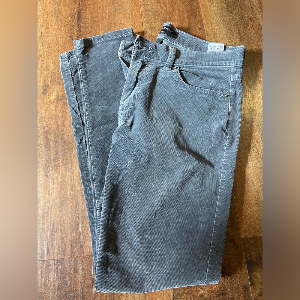 Banana Republic gray skinny corduroys